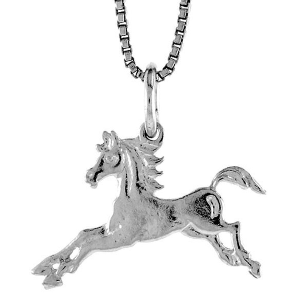 New Sterling Silver small Horse Pendant, 1/2 inch Tall